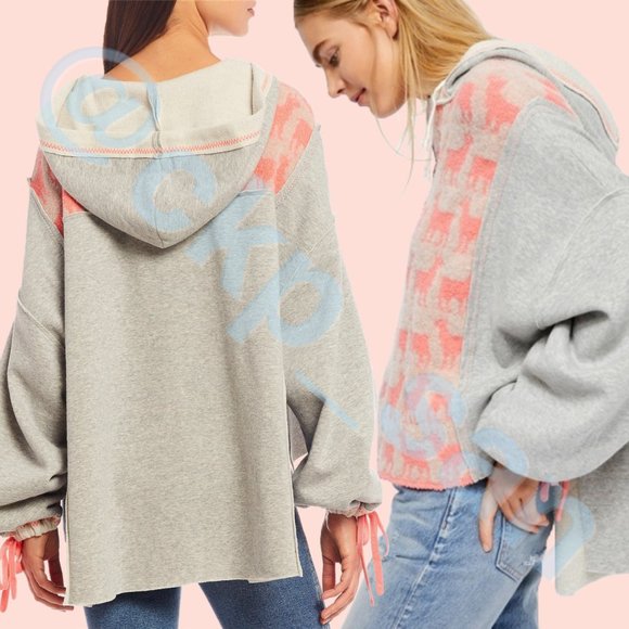 Free People Alpaca My Bags Hoodie Sz M - Picture 5 of 14